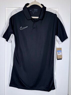 Black/White Nike Golf Men's Dri-Fit Polo Shirt Medium Standard Size Medium